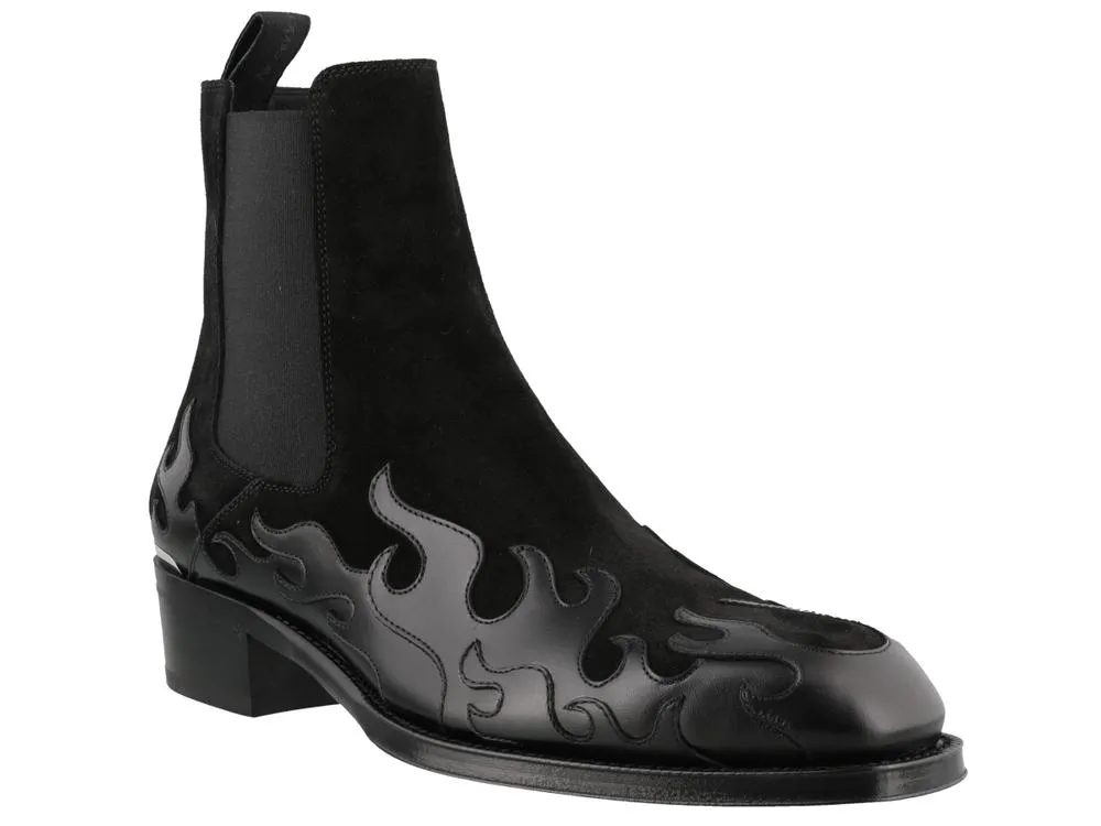 Alexander McQueen Flame Cuban Boots