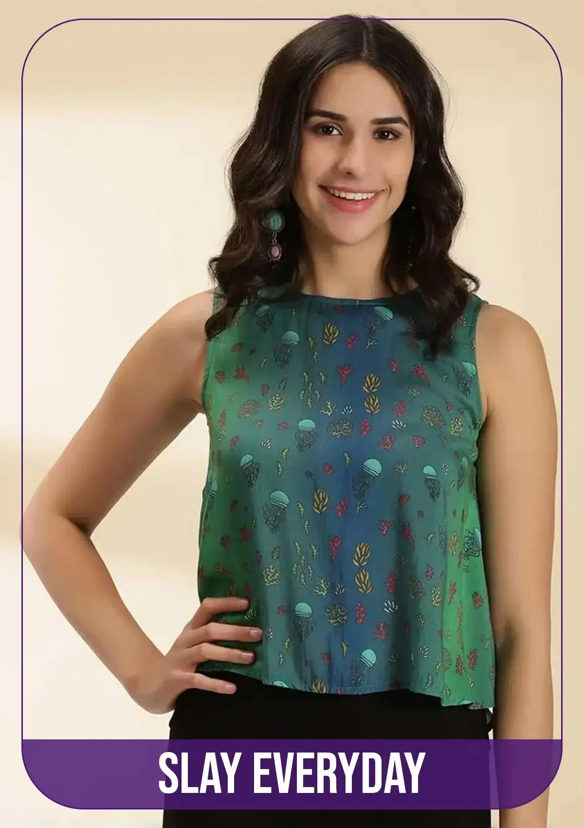 Amphitrite - Printed Halter Neck Top