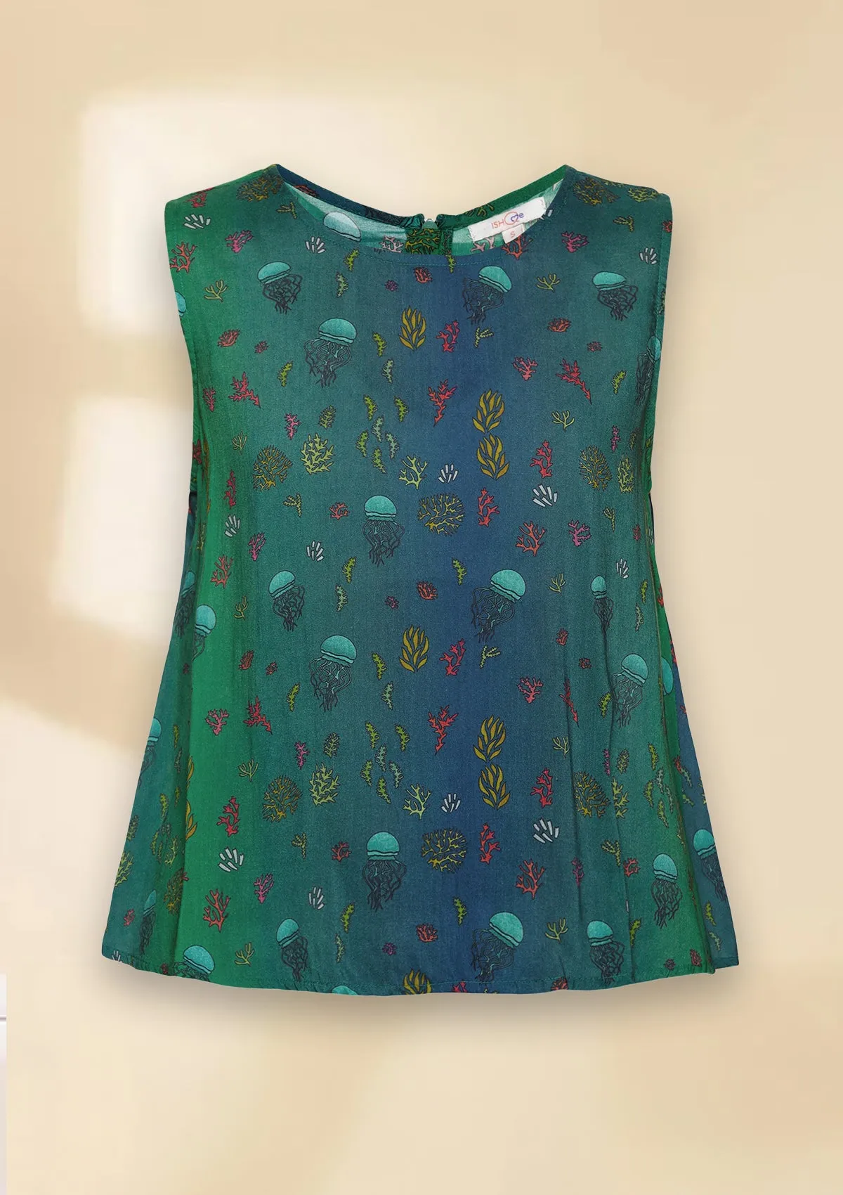 Amphitrite - Printed Halter Neck Top