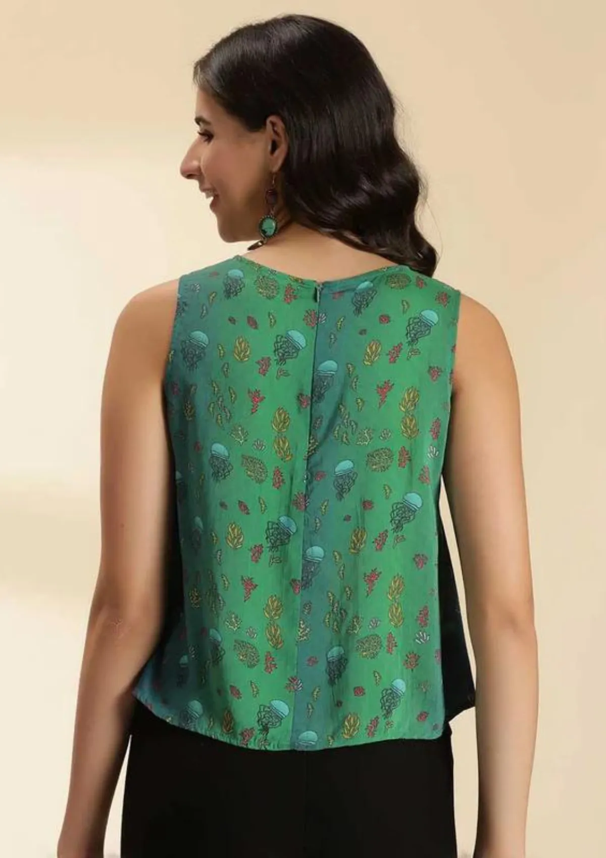 Amphitrite - Printed Halter Neck Top