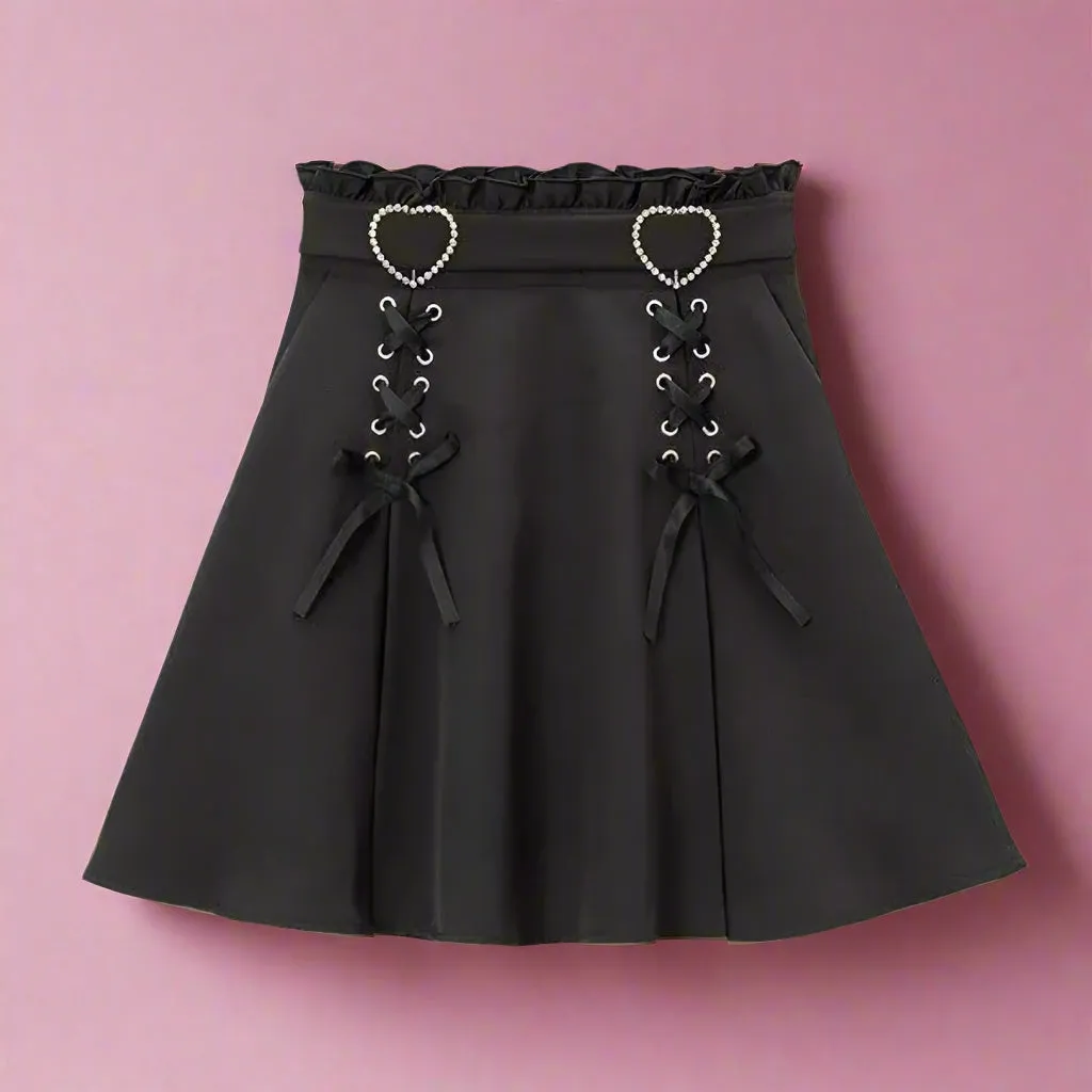 Anime Inspired High Waist Gothic Skirt