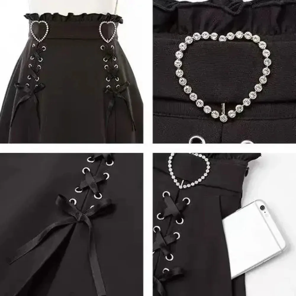 Anime Inspired High Waist Gothic Skirt