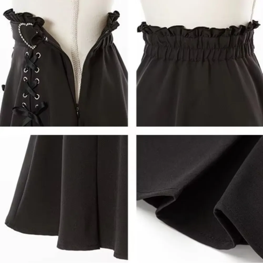 Anime Inspired High Waist Gothic Skirt