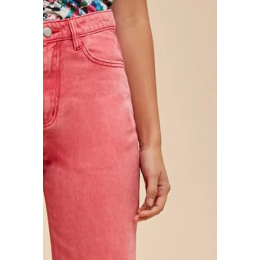 Annie Wear Distressed Raw Hem Jeans