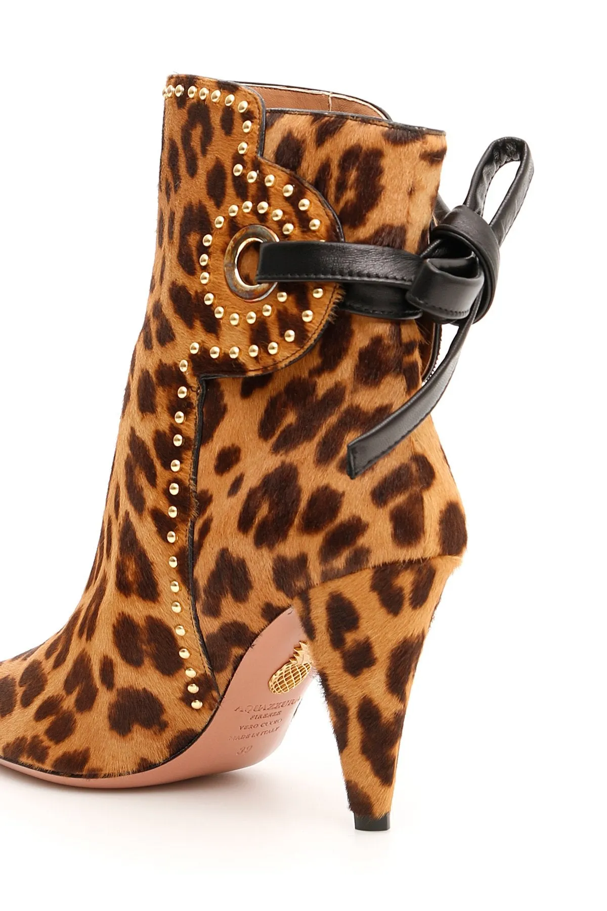 Aquazzura Leopard Print Pony Booties