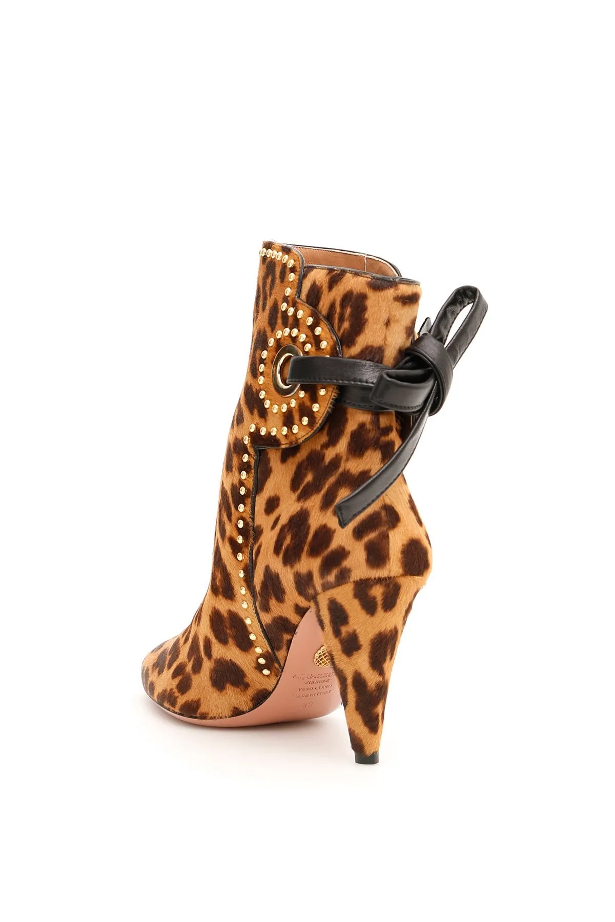 Aquazzura Leopard Print Pony Booties