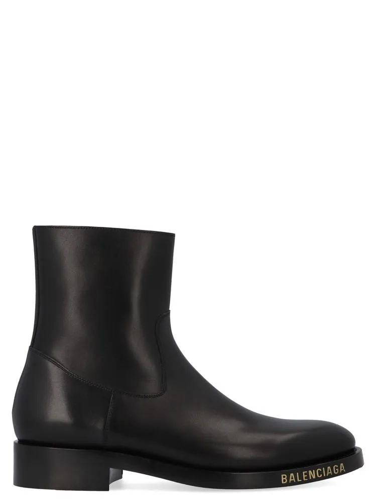 Balenciaga Logo Angle Boots