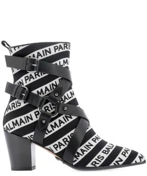 Balmain Jilly Logo Print Boots