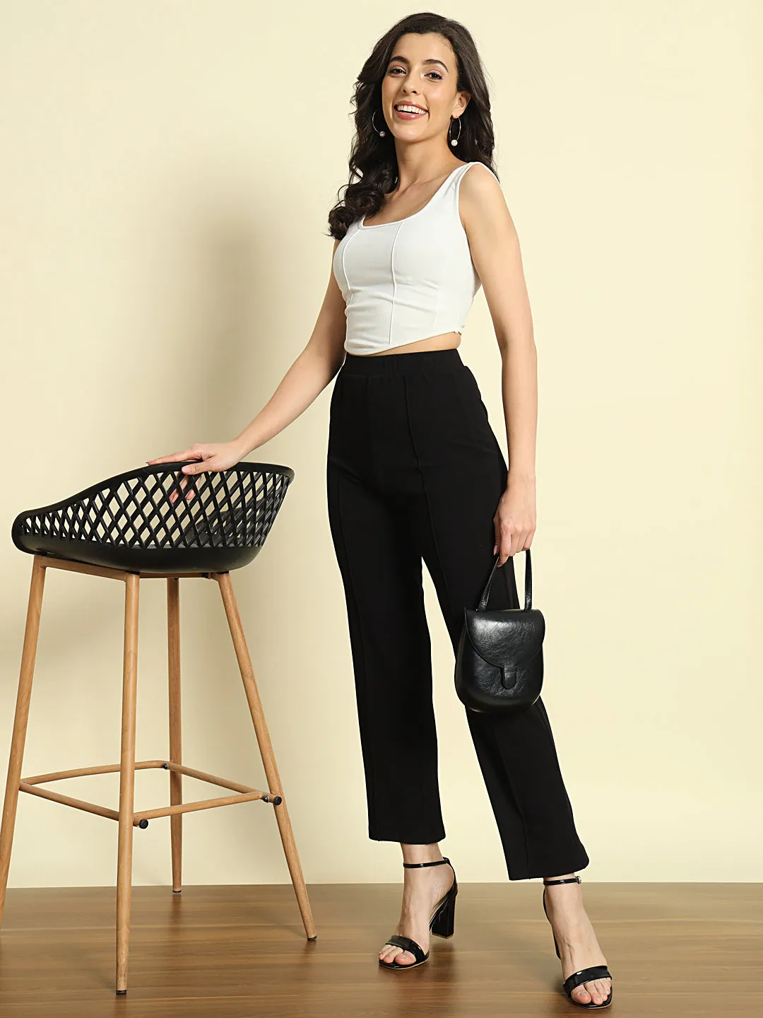 Black Straight Pants