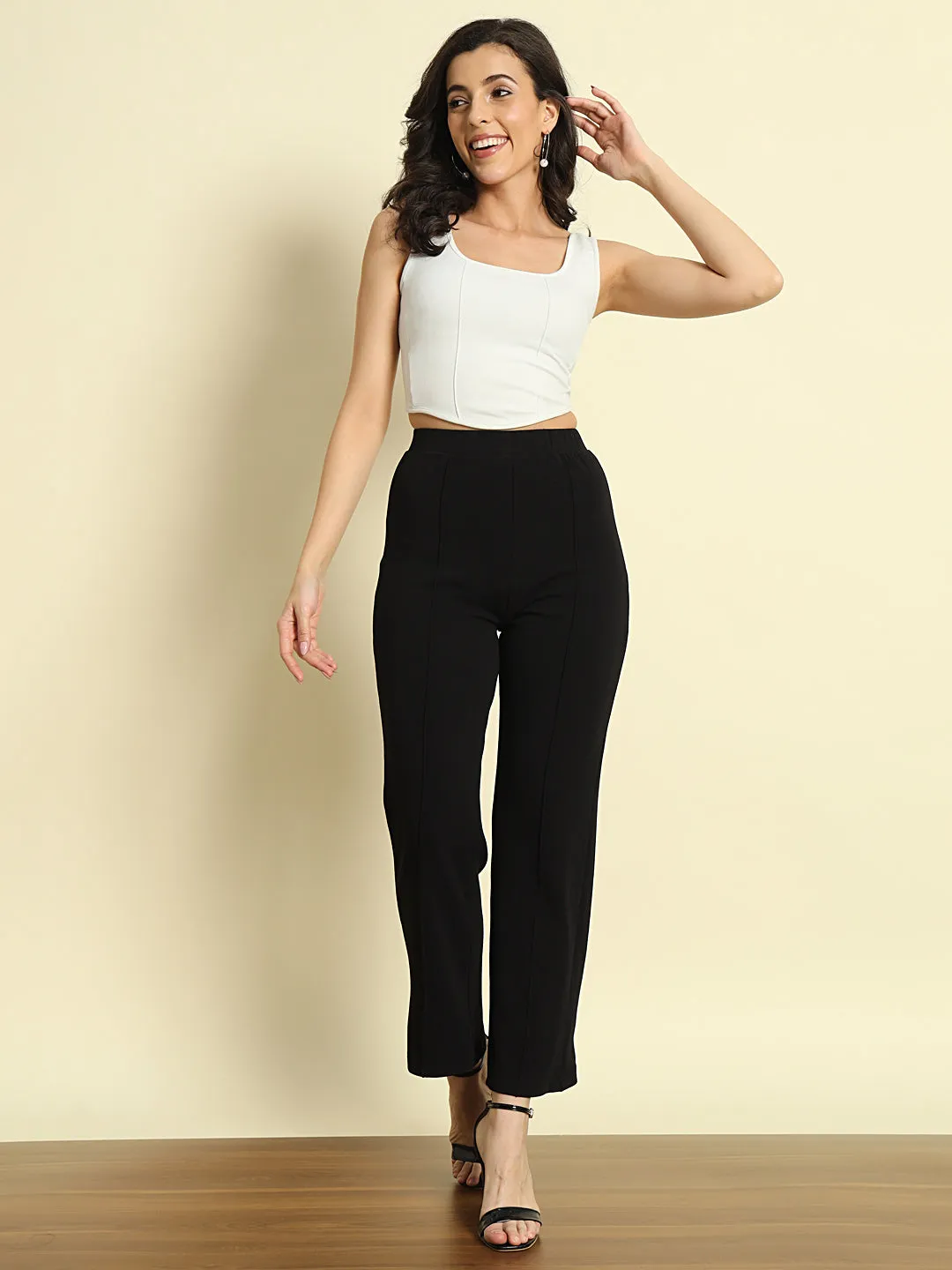 Black Straight Pants