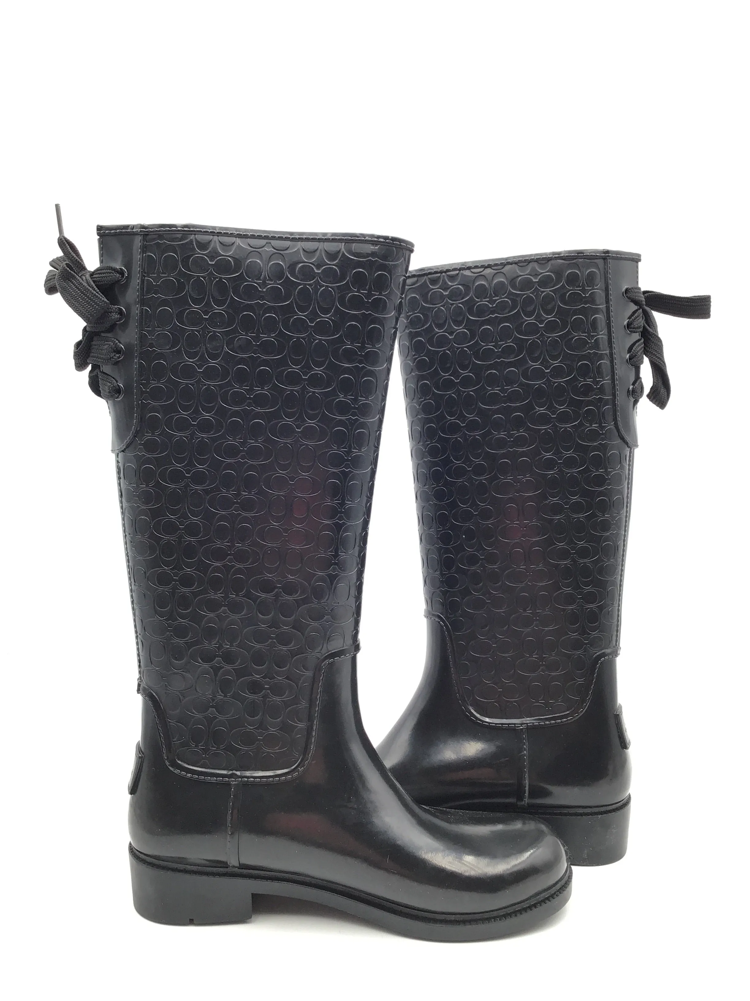 Boots Designer By Coach In Black, Size: 9