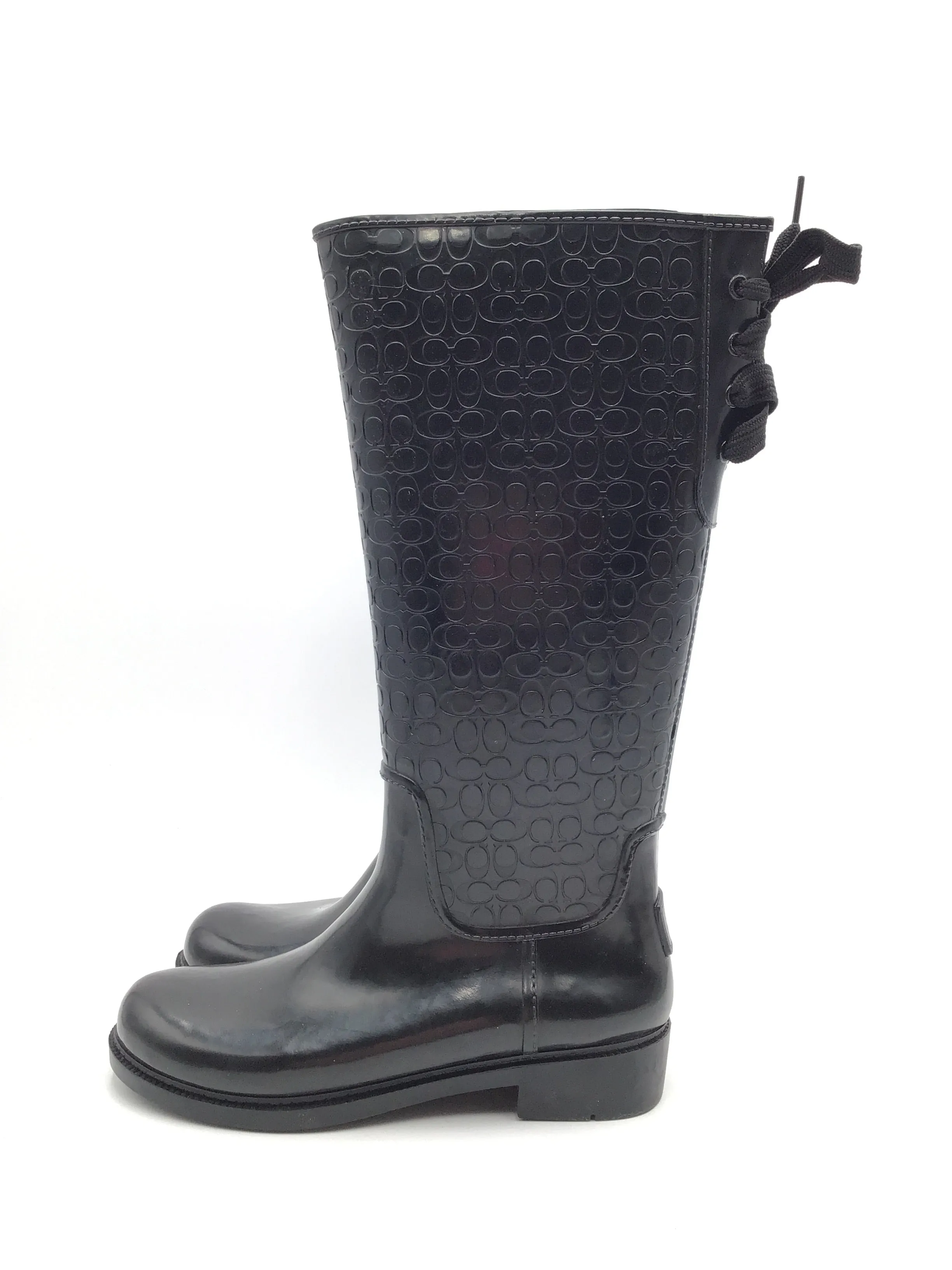 Boots Designer By Coach In Black, Size: 9