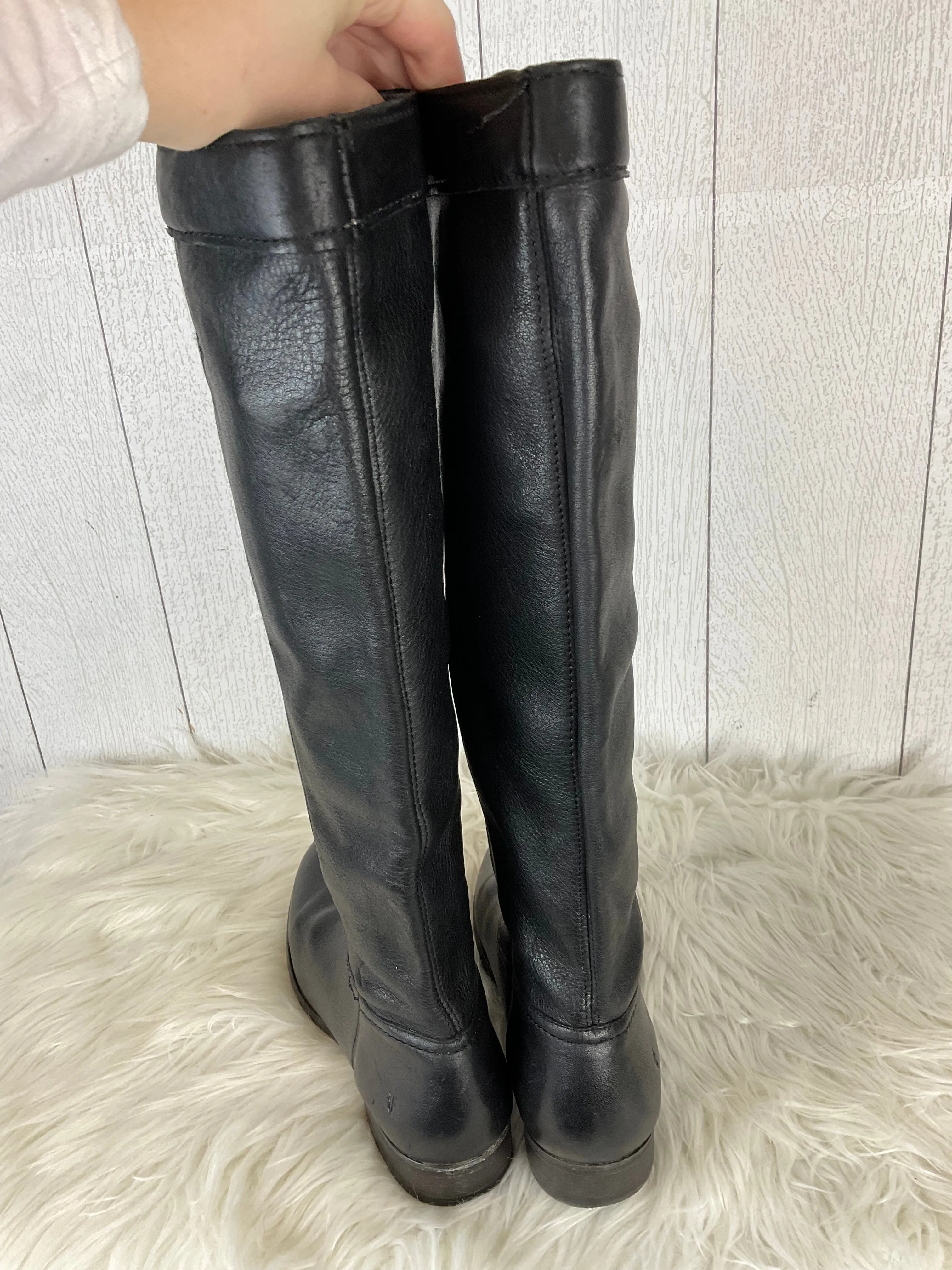Boots Designer By Frye In Black, Size: 8