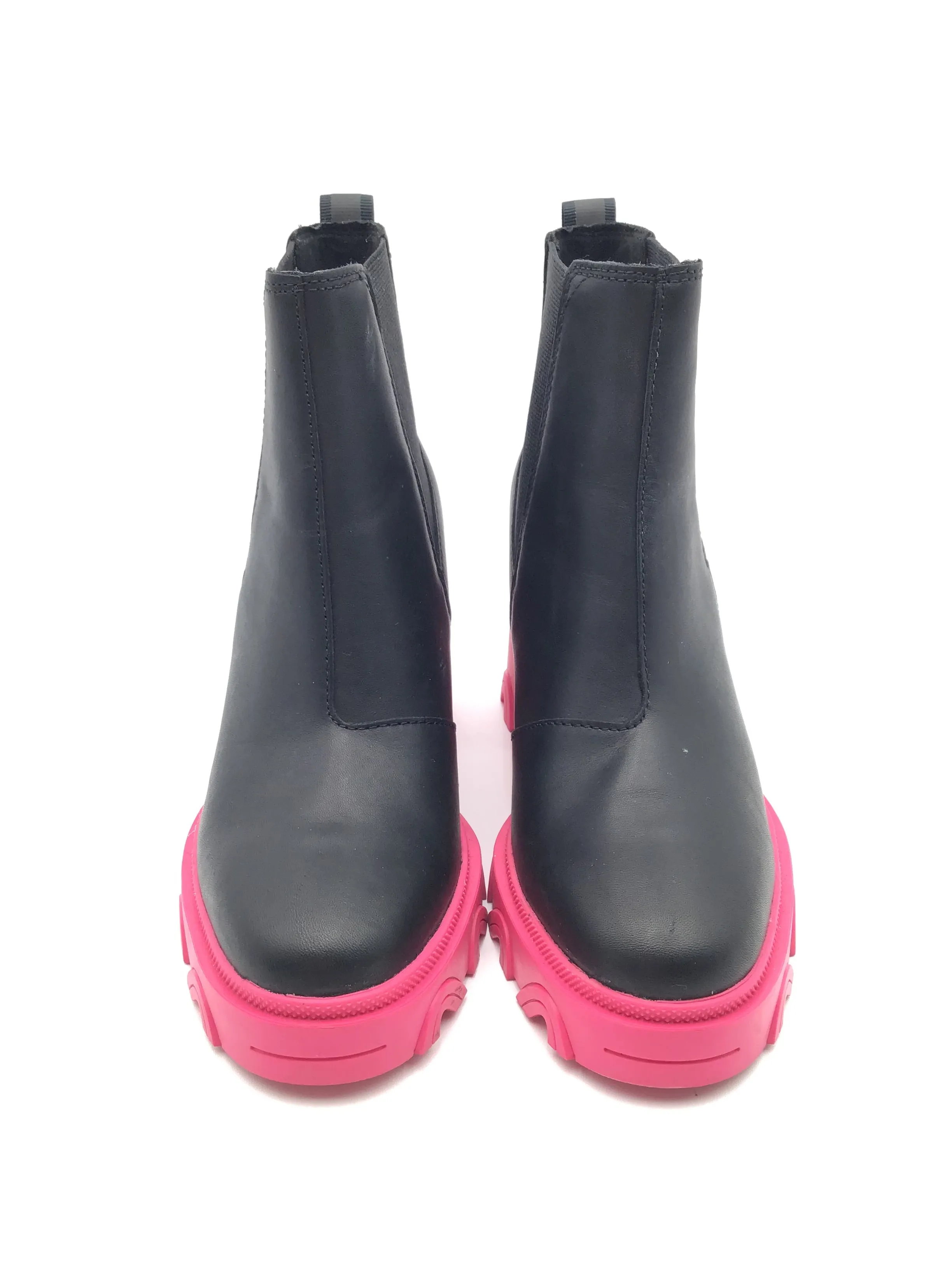 Boots Designer By Sorel In Black & Pink, Size: 9