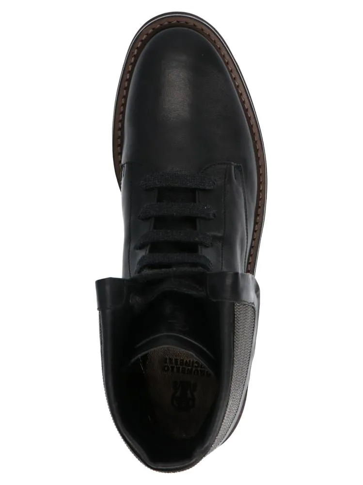 Brunello Cucinelli Lace-Up Combat Boots