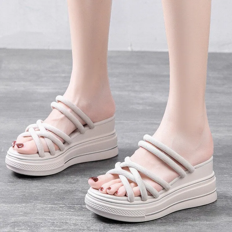 Classy Strappy Wedge Heel Sandals for Women