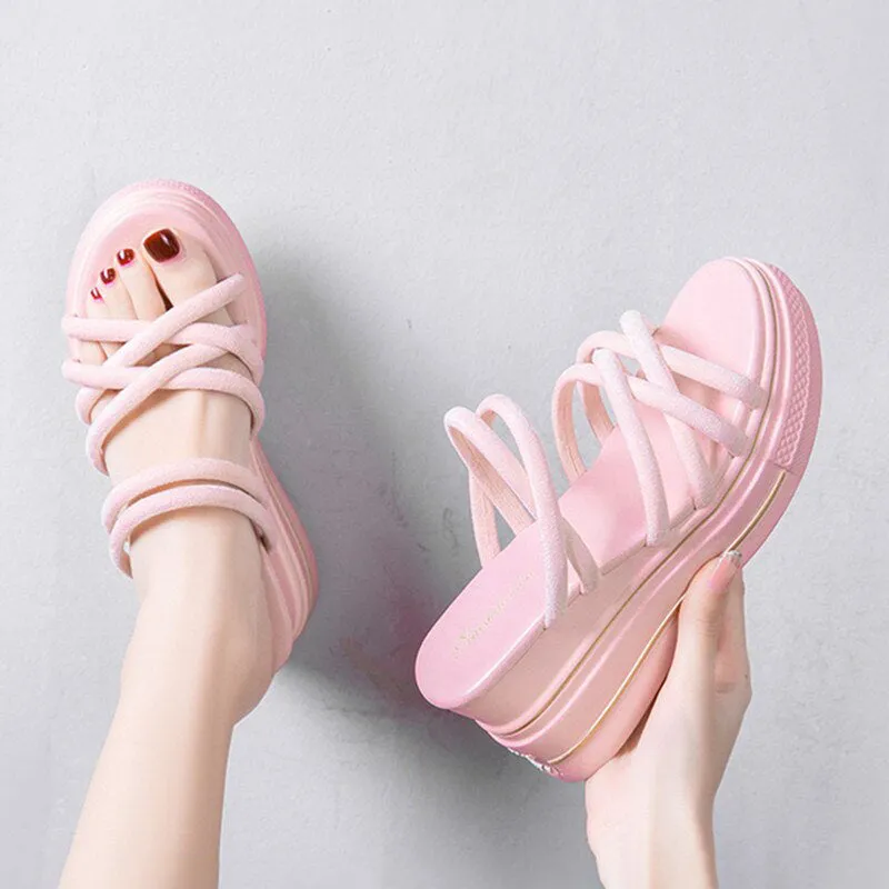 Classy Strappy Wedge Heel Sandals for Women