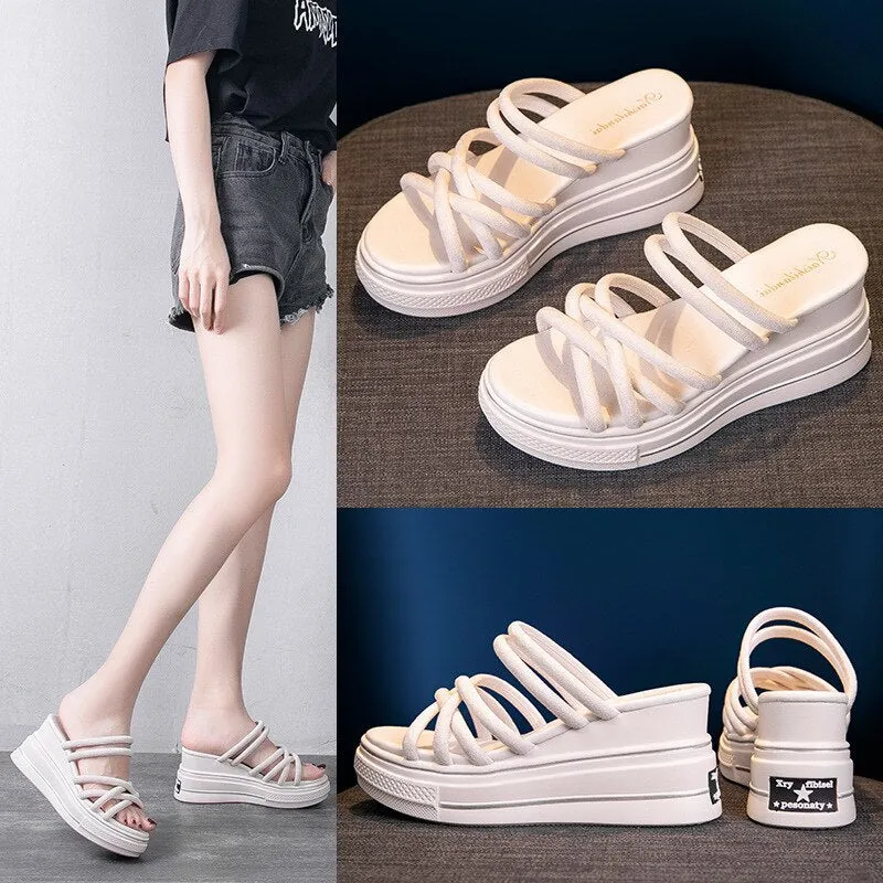 Classy Strappy Wedge Heel Sandals for Women