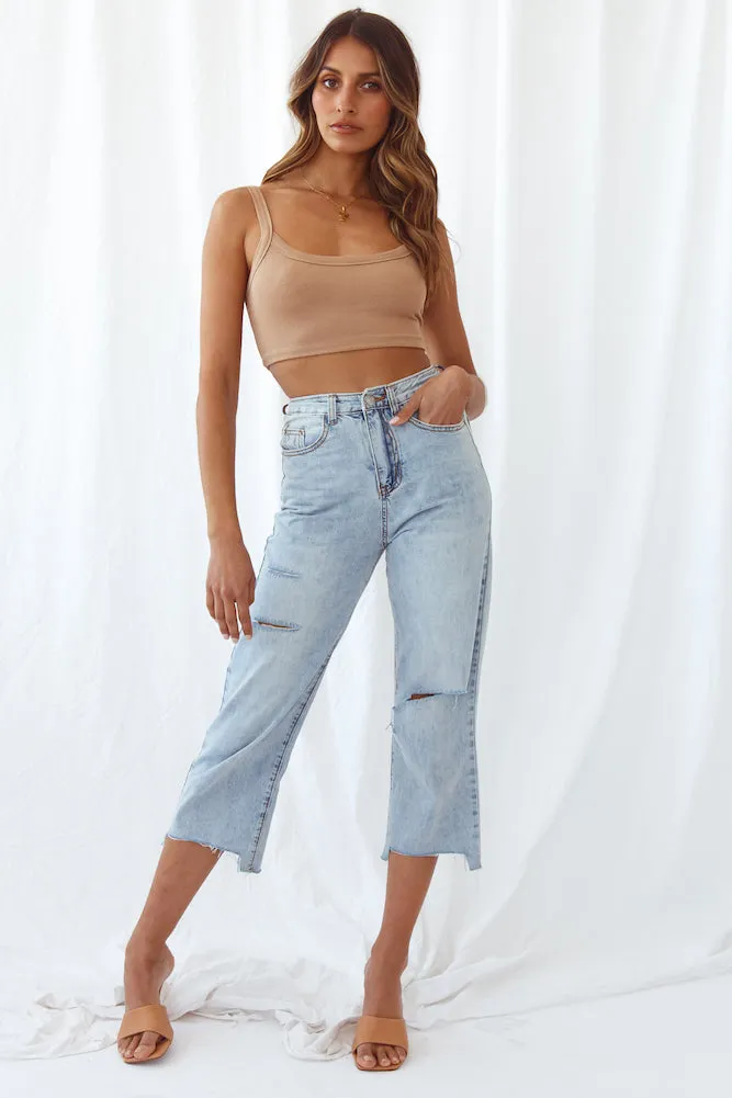 Crazy Love Crop Top Brown