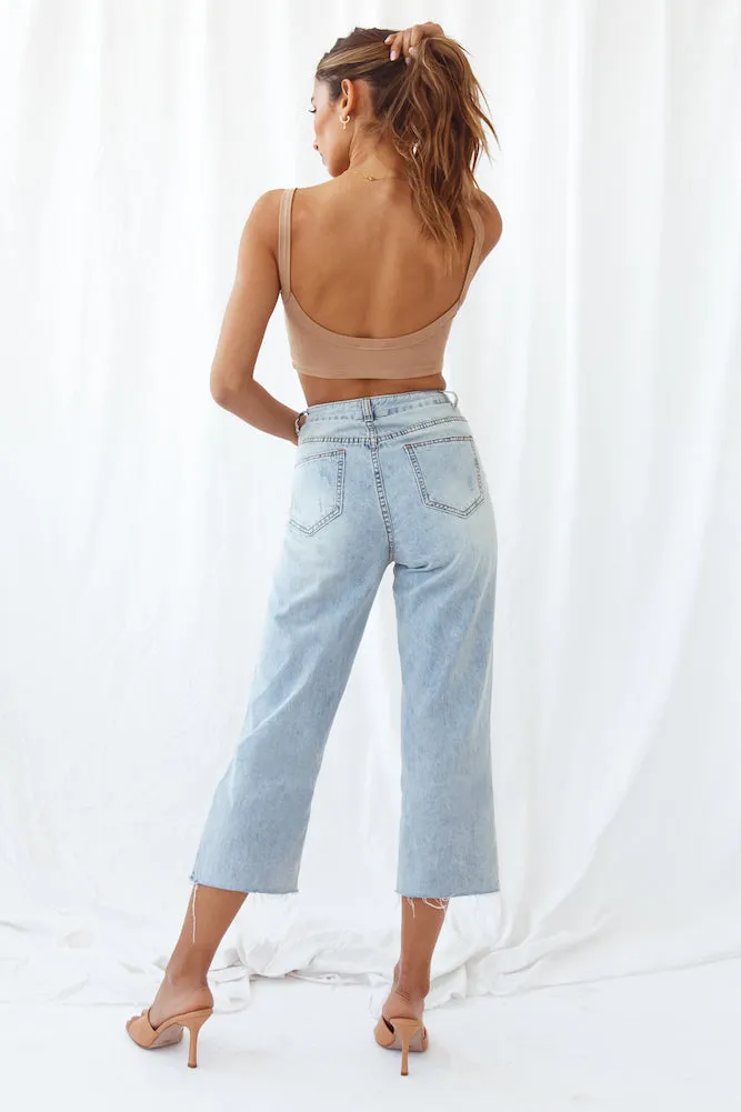 Crazy Love Crop Top Brown