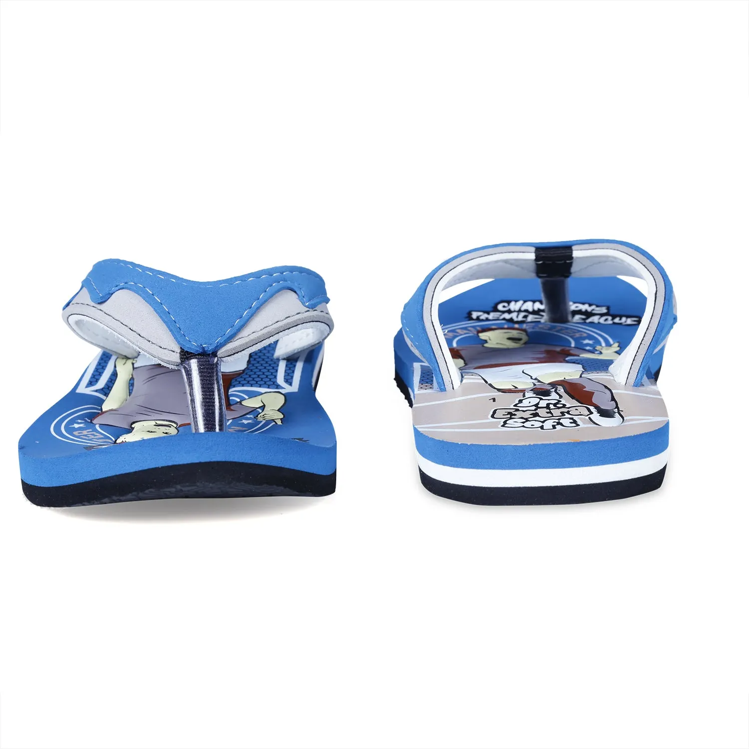 DOCTOR EXTRA SOFT Unisex-Child Kids Flip-Flop (Champions Print) Soft Comfortable Indoor & Outdoor Slippers Stylish Non-Slip Slide Home Casual Cool Cartoon Cute House Chappals For Boys & Girls