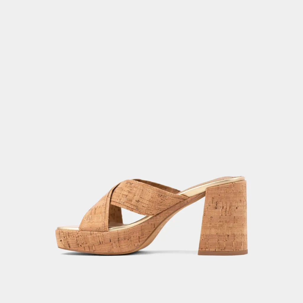 Eleanor Heel Sandal in Cork