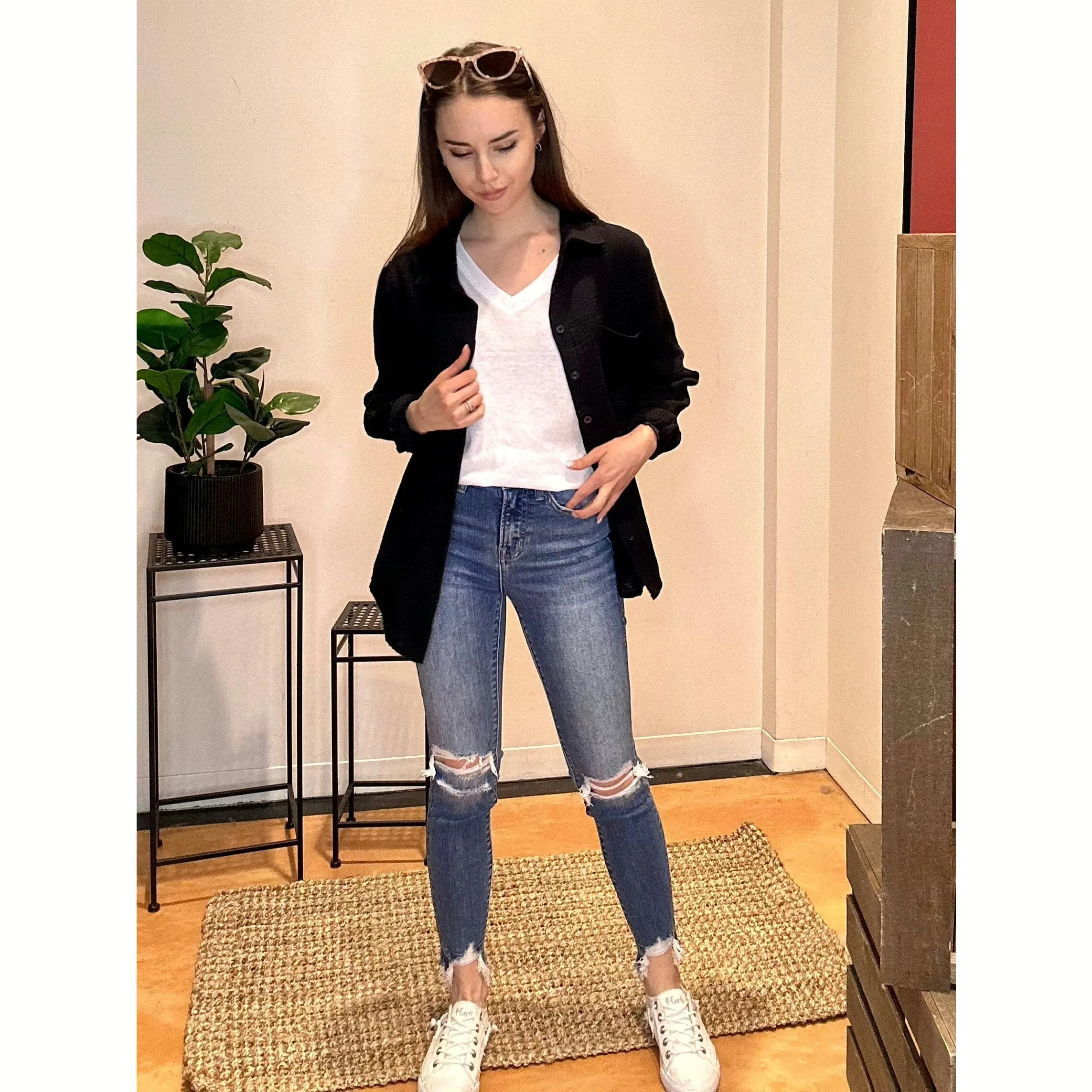 Flying Monkey Romantic High Rise Skinny Ankle