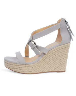 Grey Espadrille Wedges