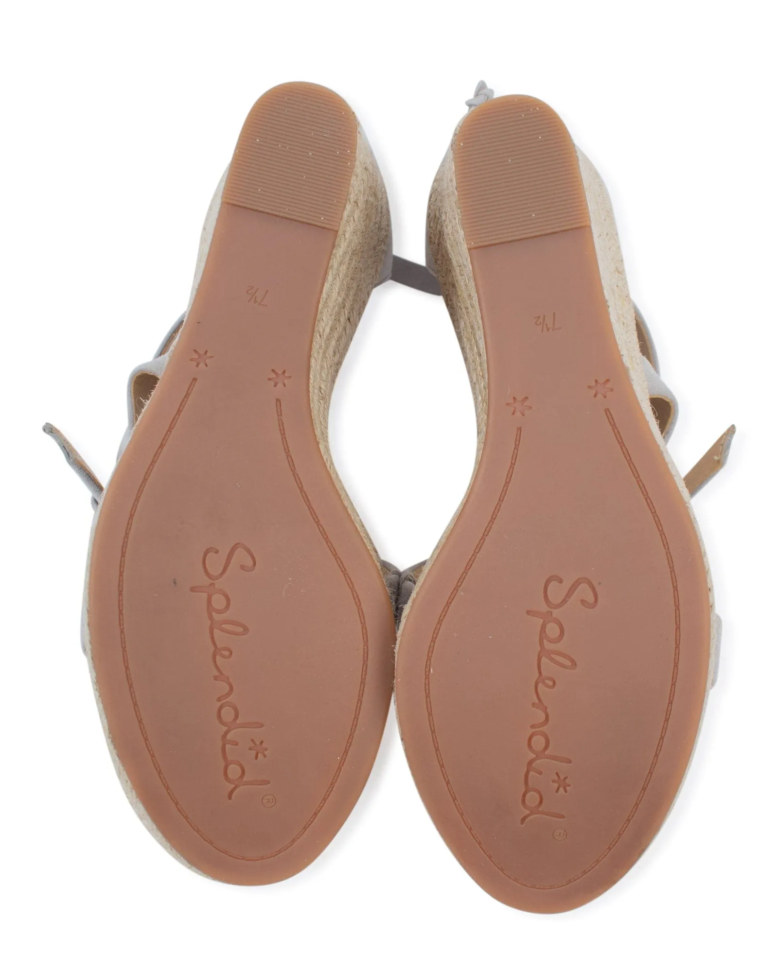 Grey Espadrille Wedges