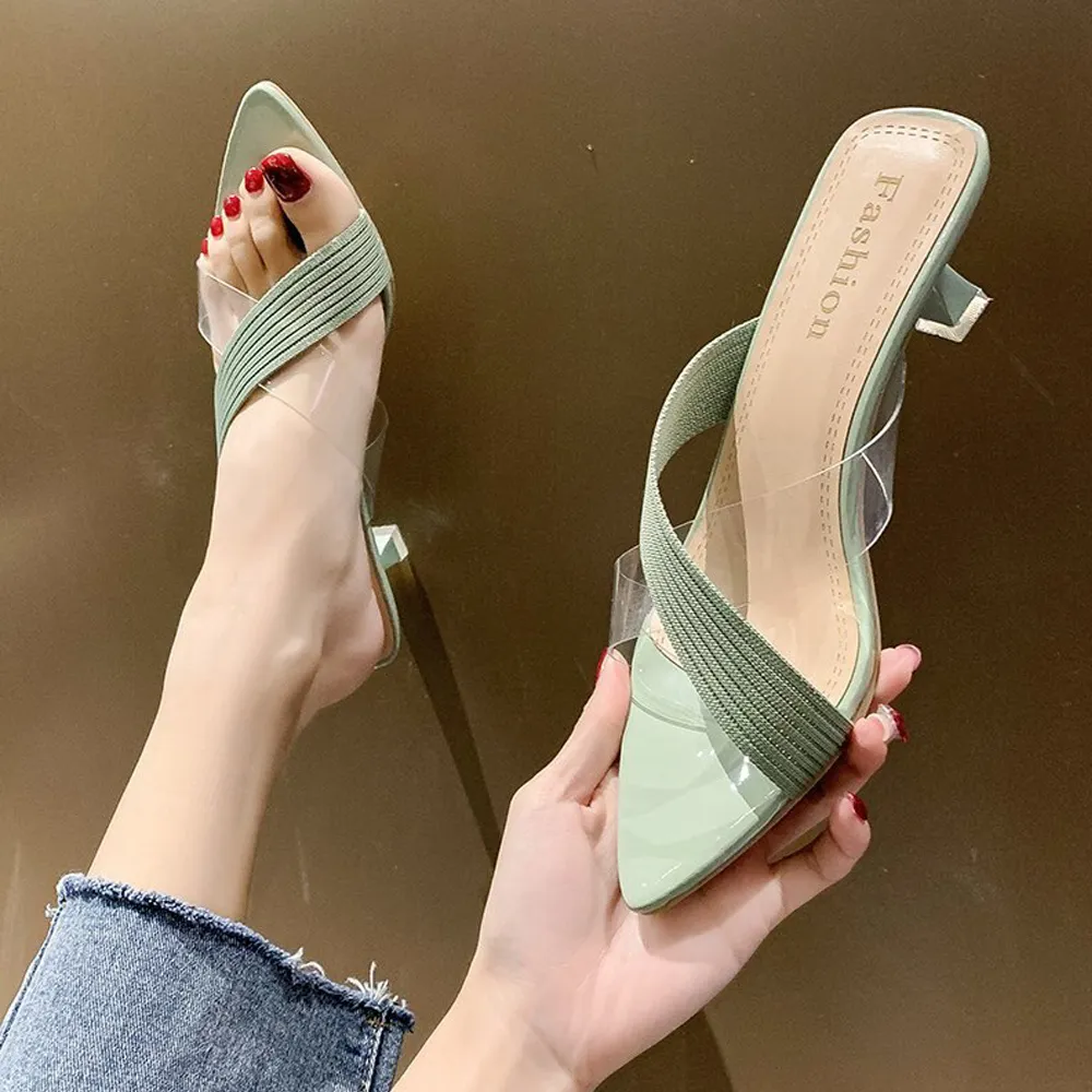 High Heels Slip-on Slippers