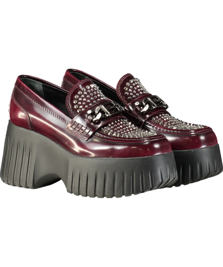 Hogan Red Loafers With Diamant Detailing UK 5 EU 38 
