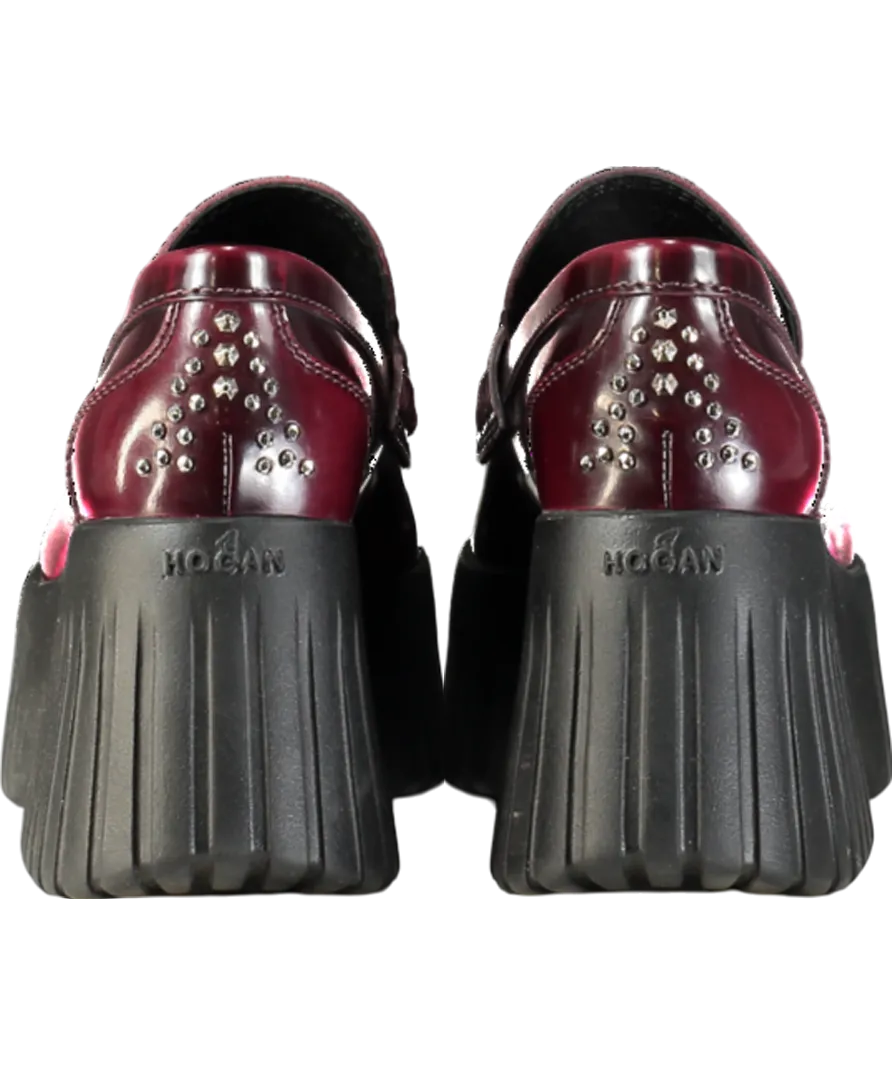 Hogan Red Loafers With Diamant Detailing UK 5 EU 38 