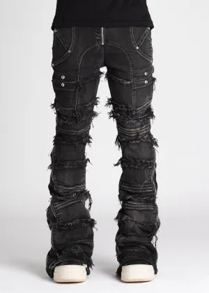 Iron Grey Distressed Denim