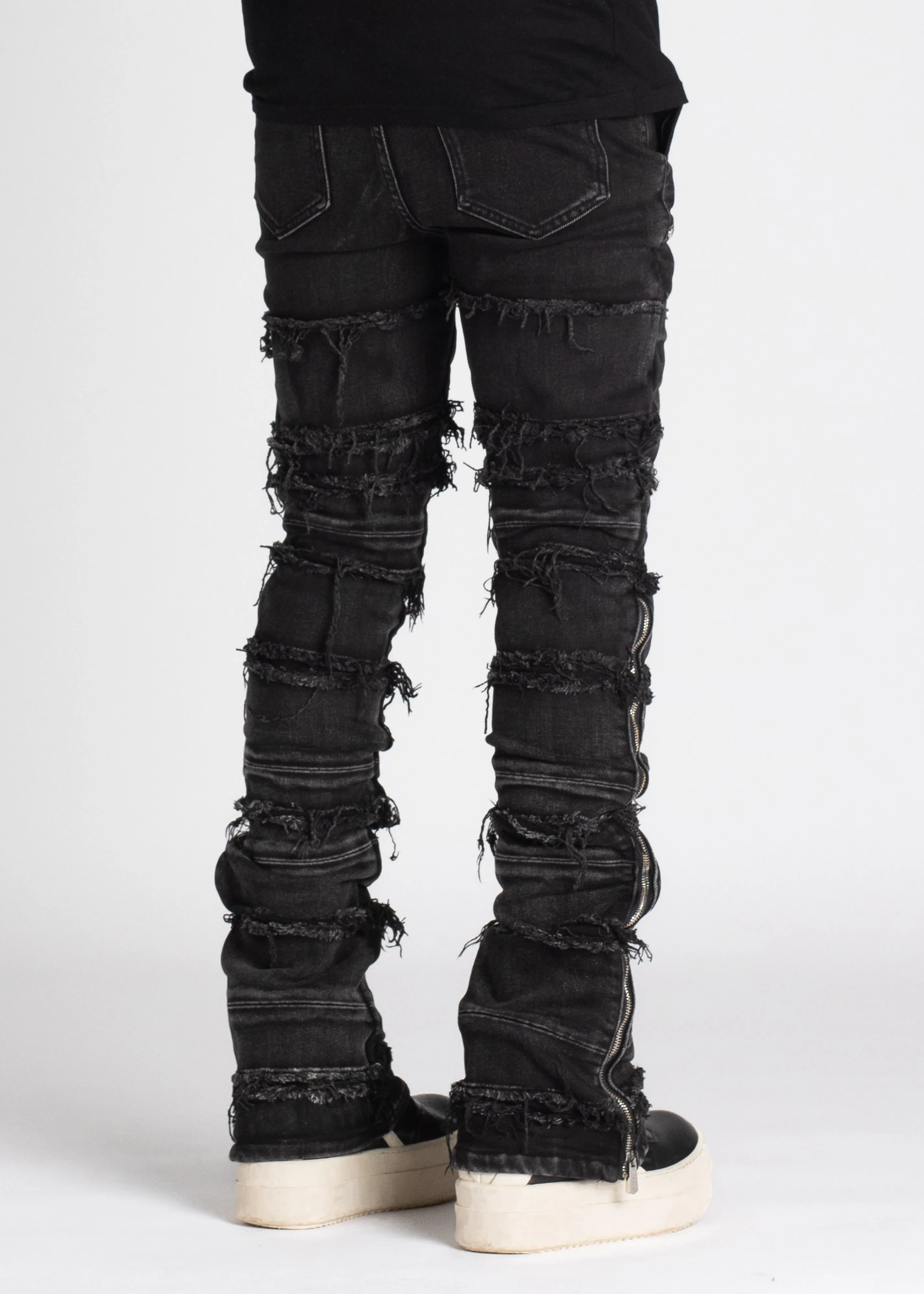 Iron Grey Distressed Denim