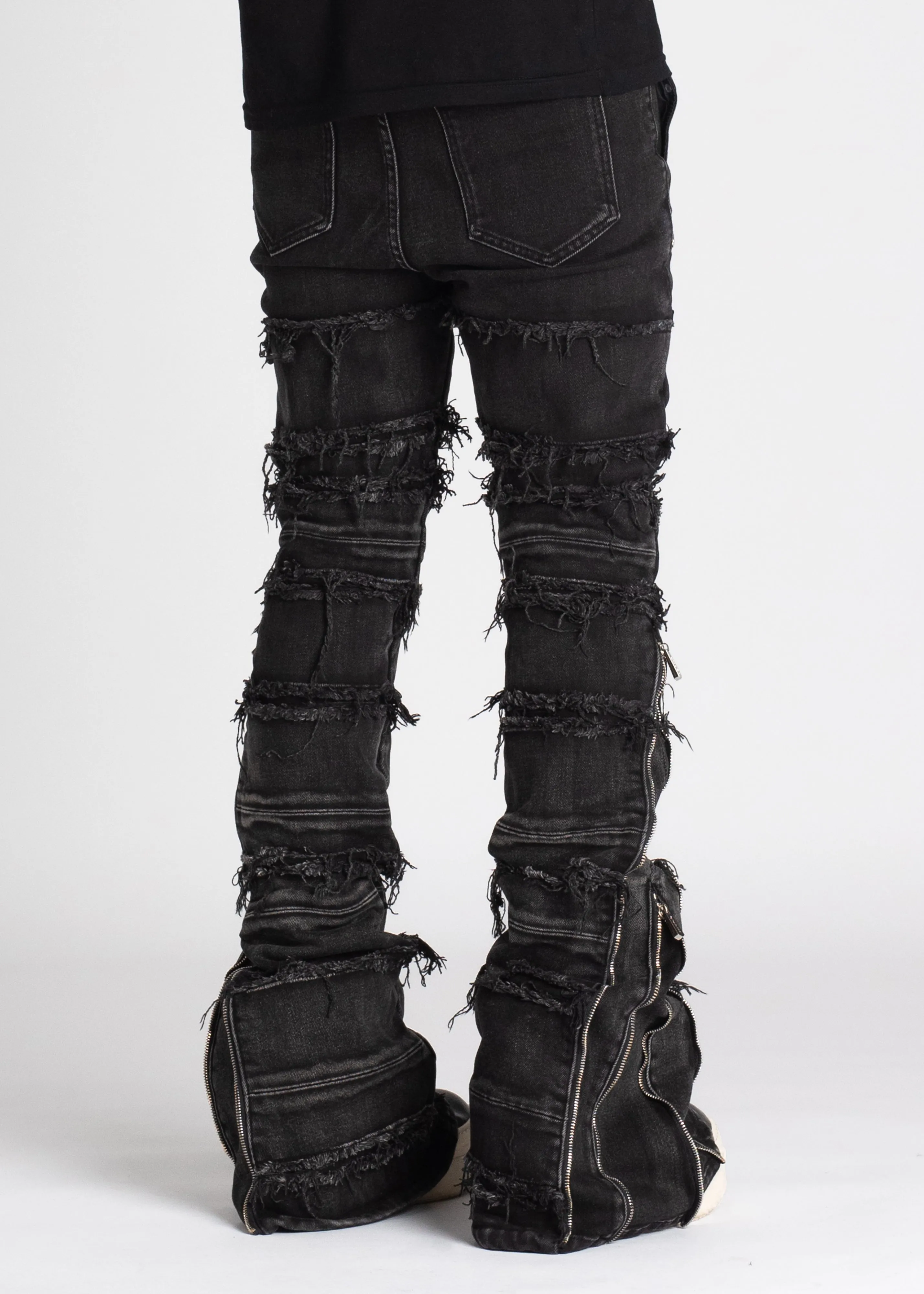 Iron Grey Distressed Denim