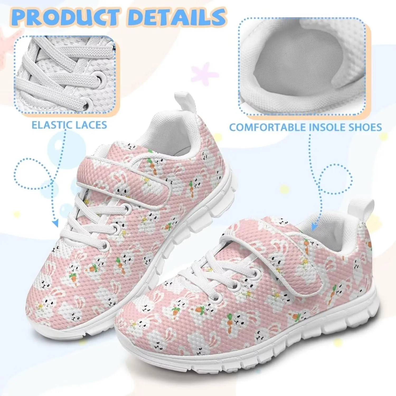 Kids Tennis Shoes School Running Shoes Slip On Sneakers for Boys Girls