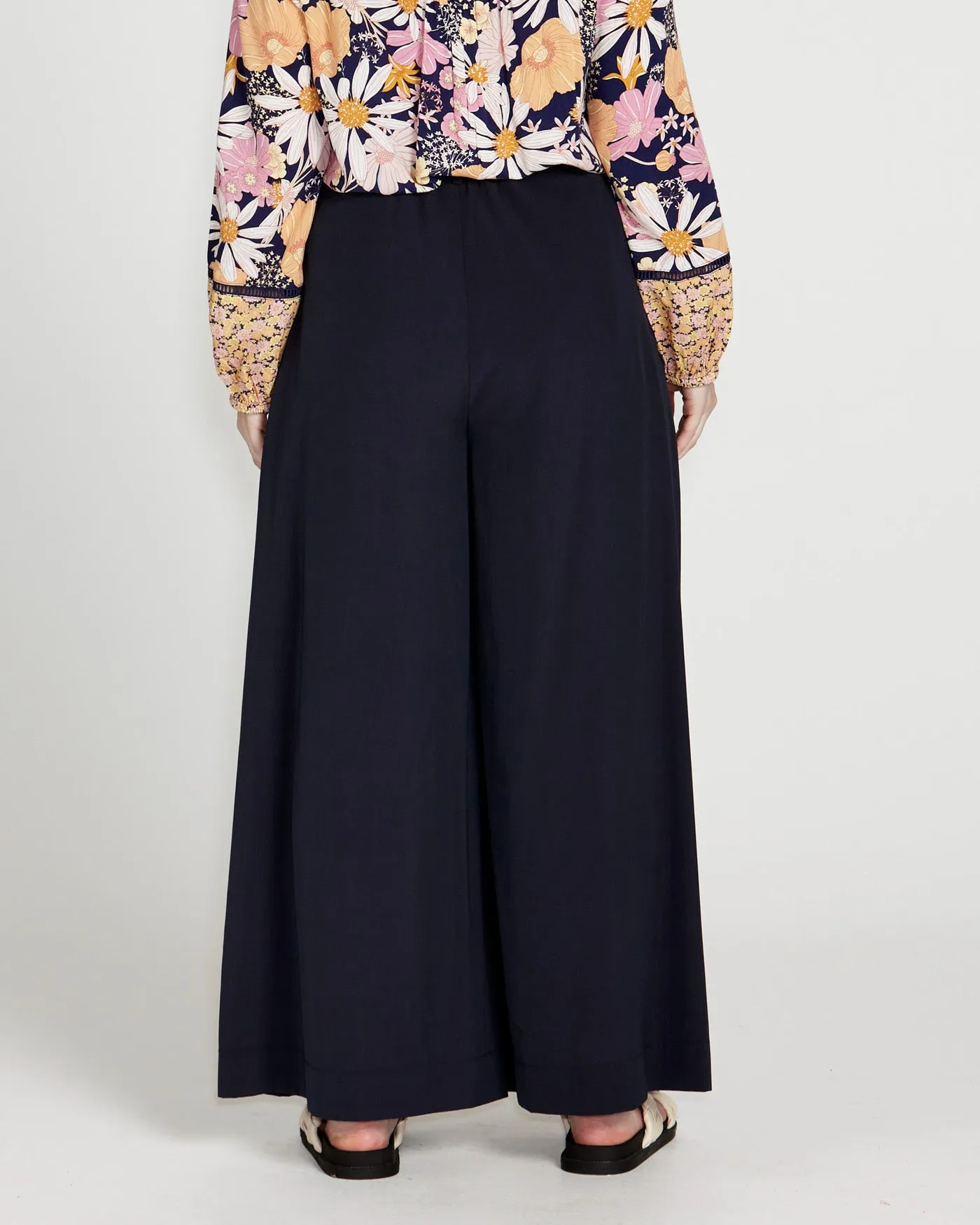 Lillian Palazzo Pant - Navy