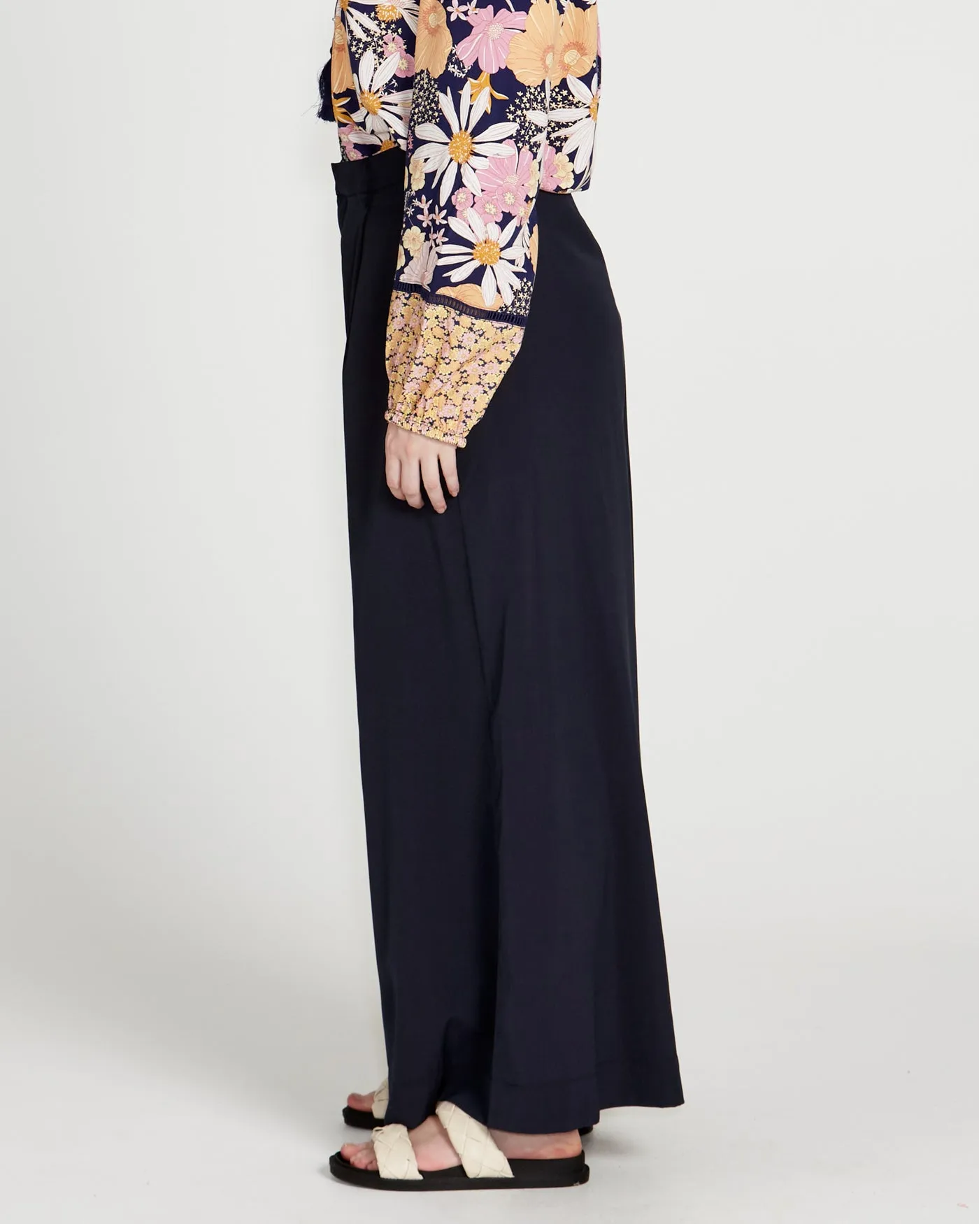 Lillian Palazzo Pant - Navy