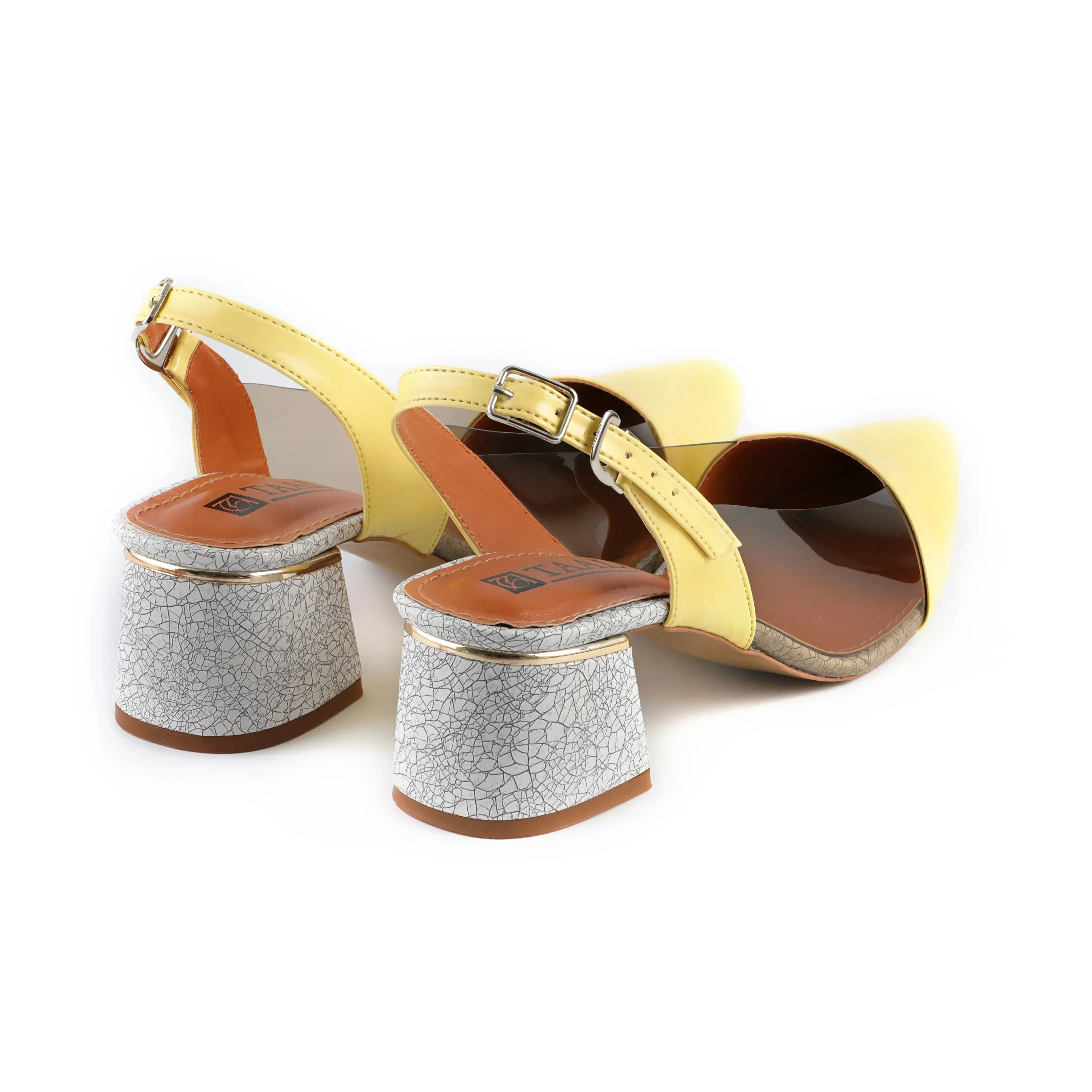 Lumi Yellow Slingback women Heels