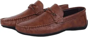 New Men's Loafers Round Toe Venetian Loafers Simple Vegan Leather Anti-Slip Slip Resistant Flat Heel Walking Party Slip-on