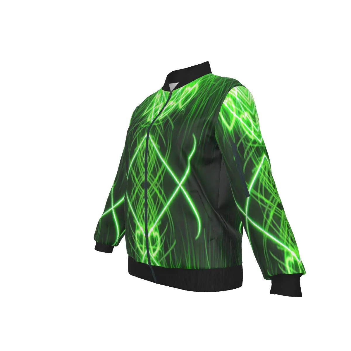 Officially Sexy Neon Green Laser Hearts Collection Women's Jacket (English) #1