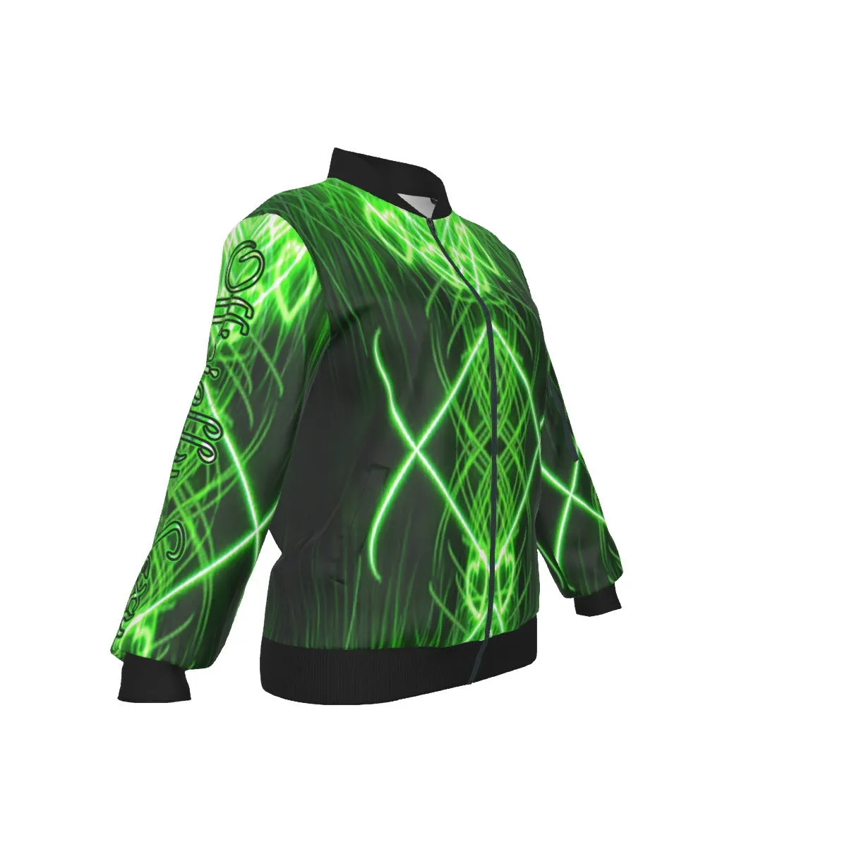 Officially Sexy Neon Green Laser Hearts Collection Women's Jacket (English) #1