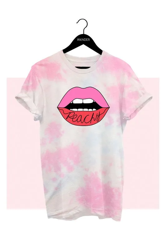 Peachy Lip Tie Dye Tee