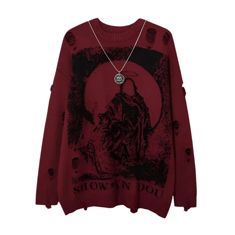 Red Sweater Pullover | Stylish Oversized Knitwear for Winter Comfort