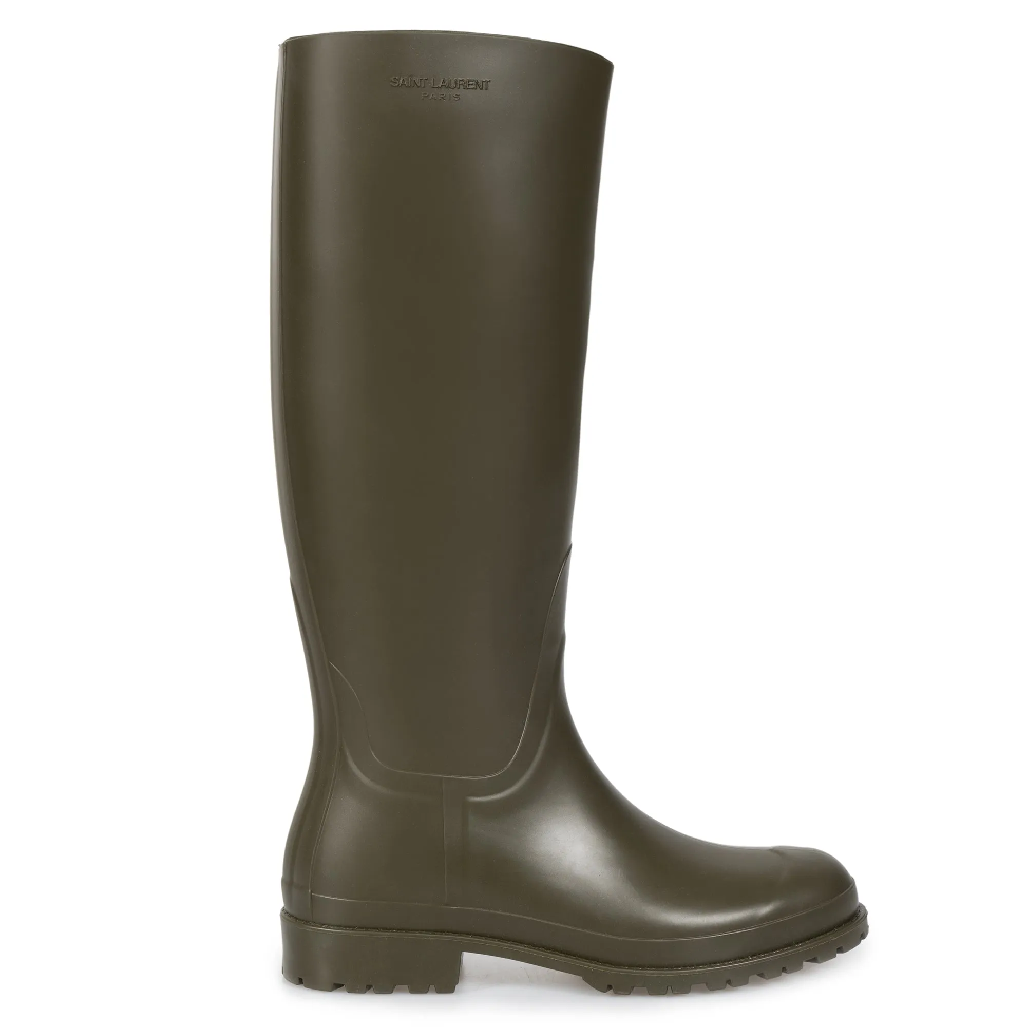 Saint Laurent Olive Green Rain Boots - Size 40