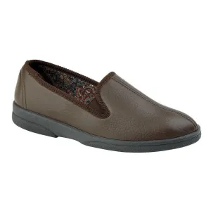 Sleepers MS398B Samos ll Brown Grain Slippers