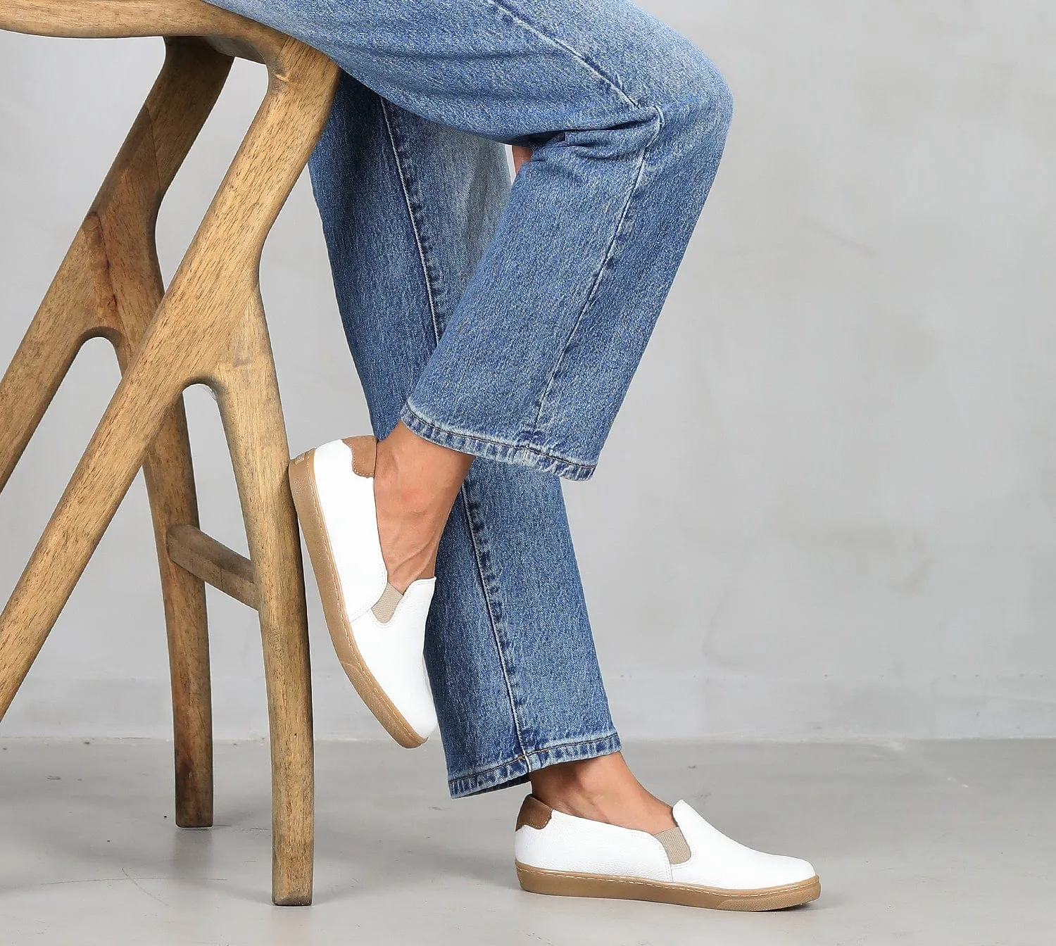 Slip-on Sneaker with Removable Footbed in White Multi - 12750