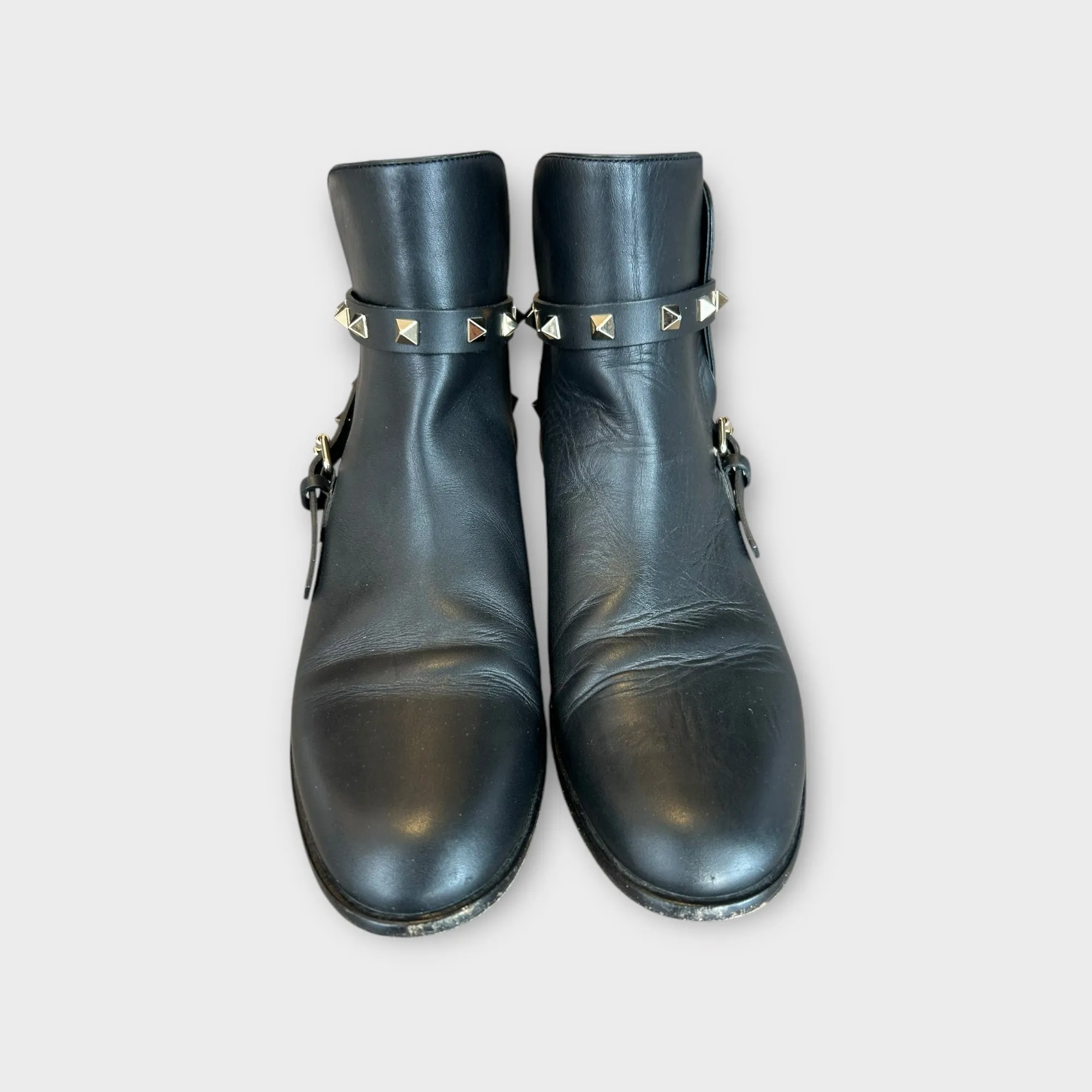 VALENTINO Rockstud Ankle Boots - Size 8.5