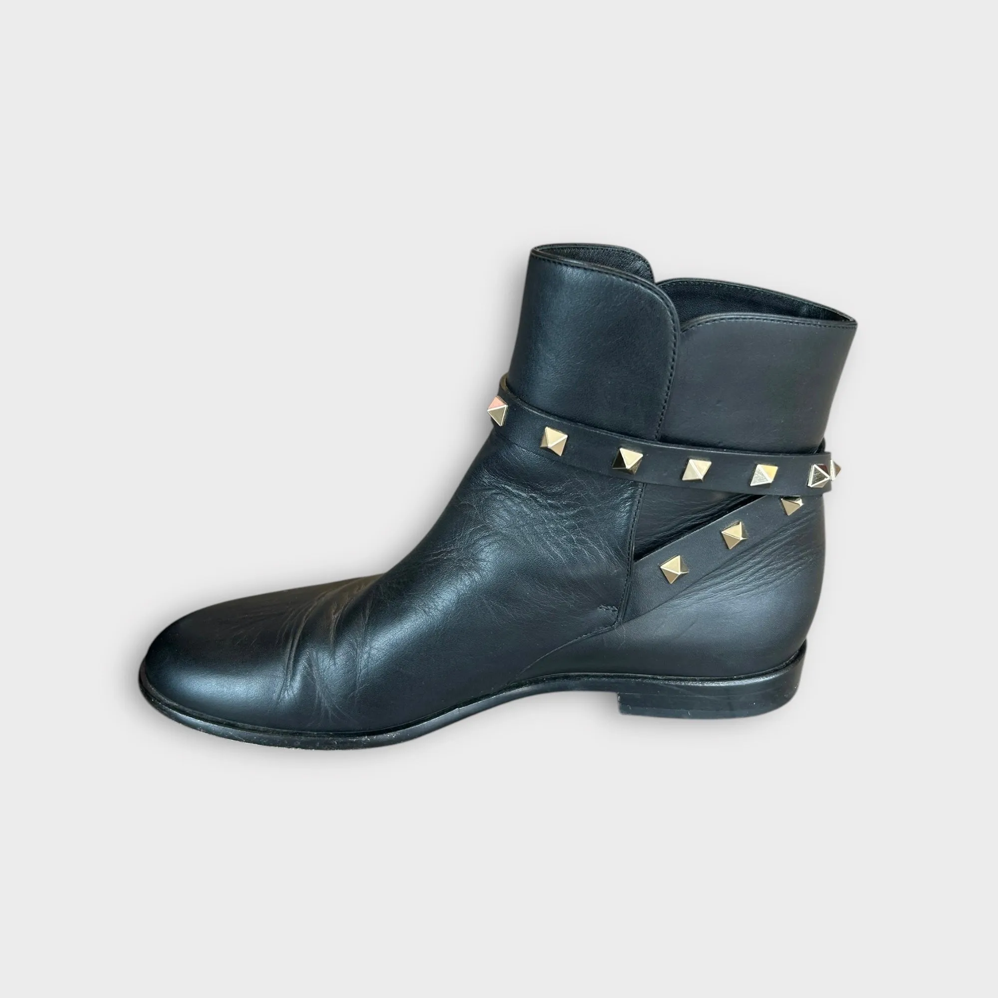 VALENTINO Rockstud Ankle Boots - Size 8.5
