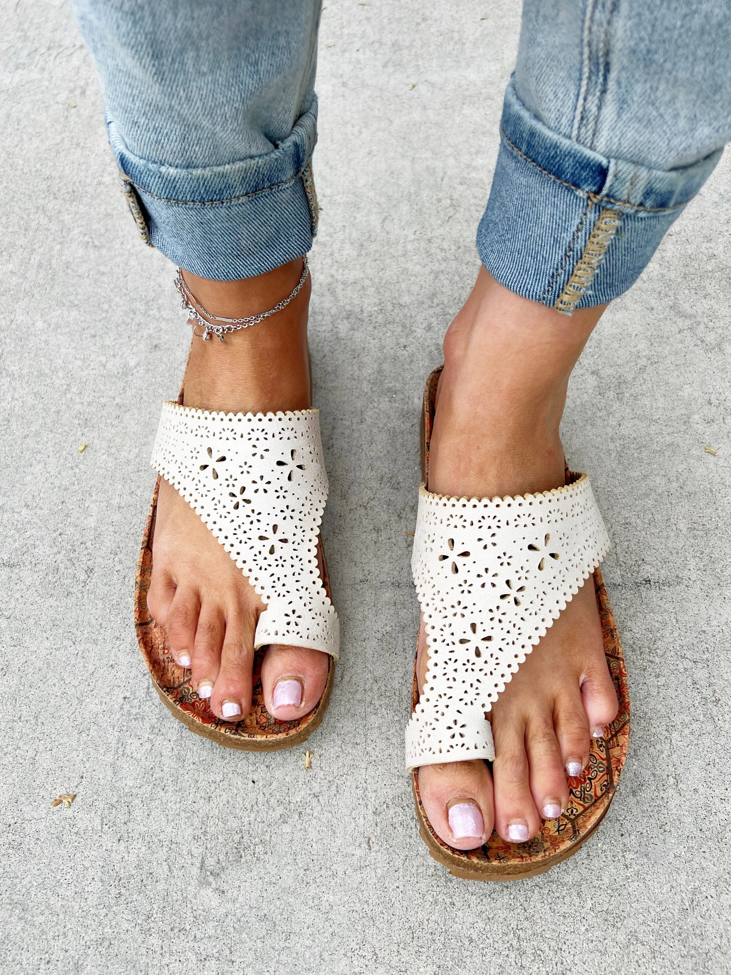 Very G Every Angle Sandals in Cream (SALE)